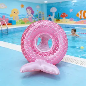 Baby Swimming Float, Inflatable Swim Ring with Seat & Handle, Cute Floaties for Infants & Toddlers Aged 8–48 Months (Under 44lb), Fun Pool Water Toys & Party Supplies