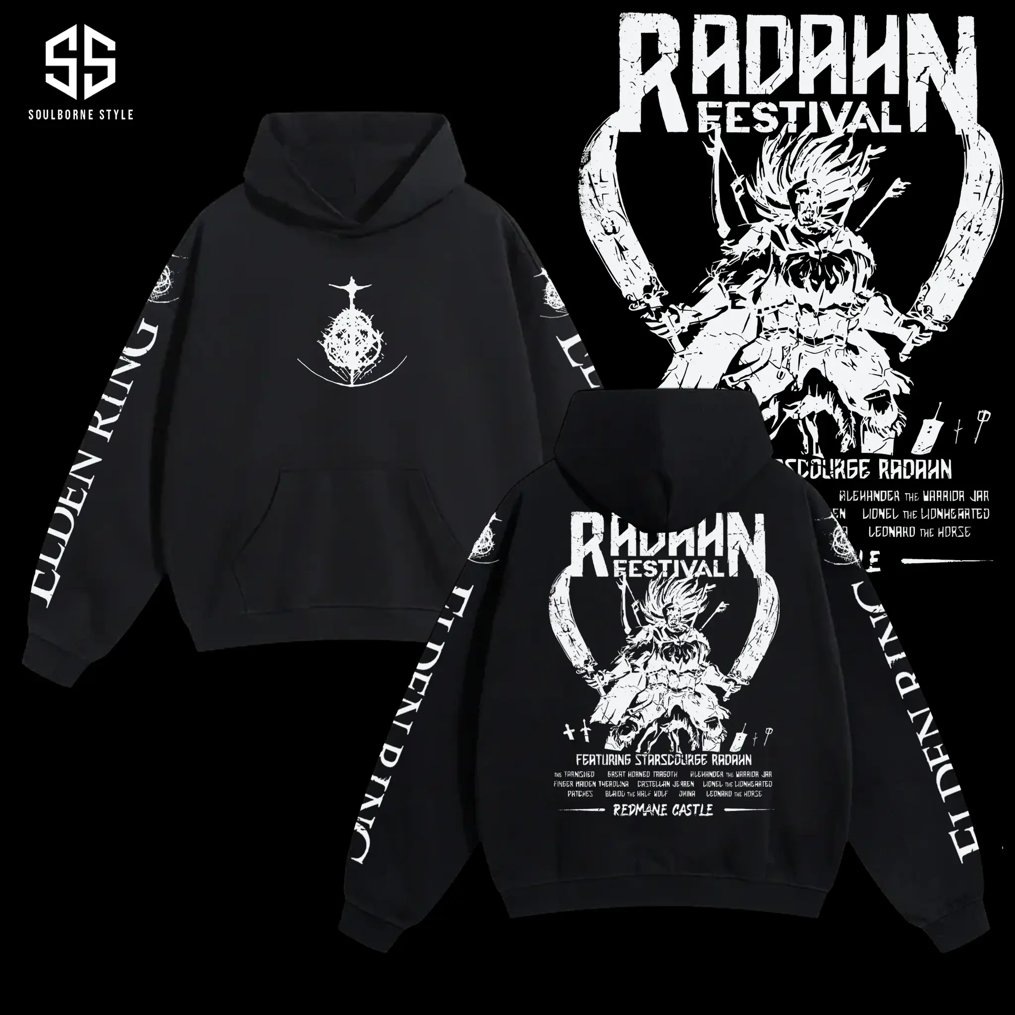 [Soulsborne Style] Vintage Radahn Festival - Elden Ring Unisex Hoodie, Soulsborne Gaming Apparel, Game Shirt, Video Game Clothes, Boy Merch, Gift For Him, Gift For Her, Soulslike Streetwear
