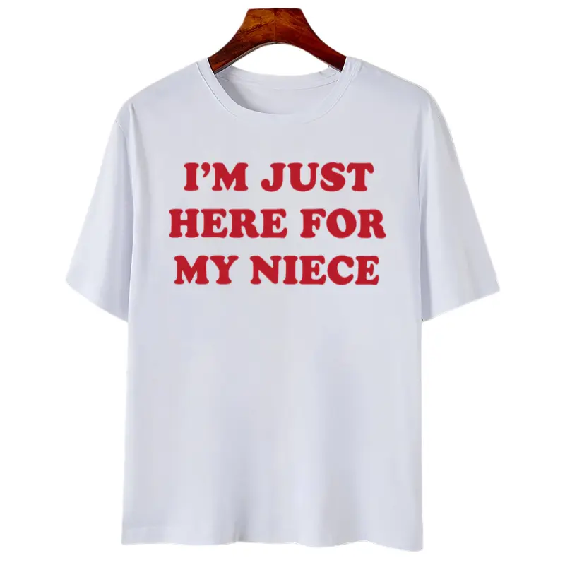 I'm Just Here For My Niece Baby Tee, Funny Auntie Shirt, Y2K Graphic Tee, Cool Aunt Baby Tee, Gift For Aunt, New Future Aunt Gift From Niece