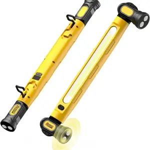 Under Hood Work Light Bar, 3000LM LED Magnetic Light Bar with Hooks, 5200mAh Cordless Rechargeable Hood Light for Mechanic/Car Repairing/Garage
