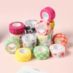 5Rolls Non-woven Self-adhesive Bandage Outdoor Sports Protective Bandage Office Writing Finger Protection Bandage Finger Bandage, Elastic Athletic Tape