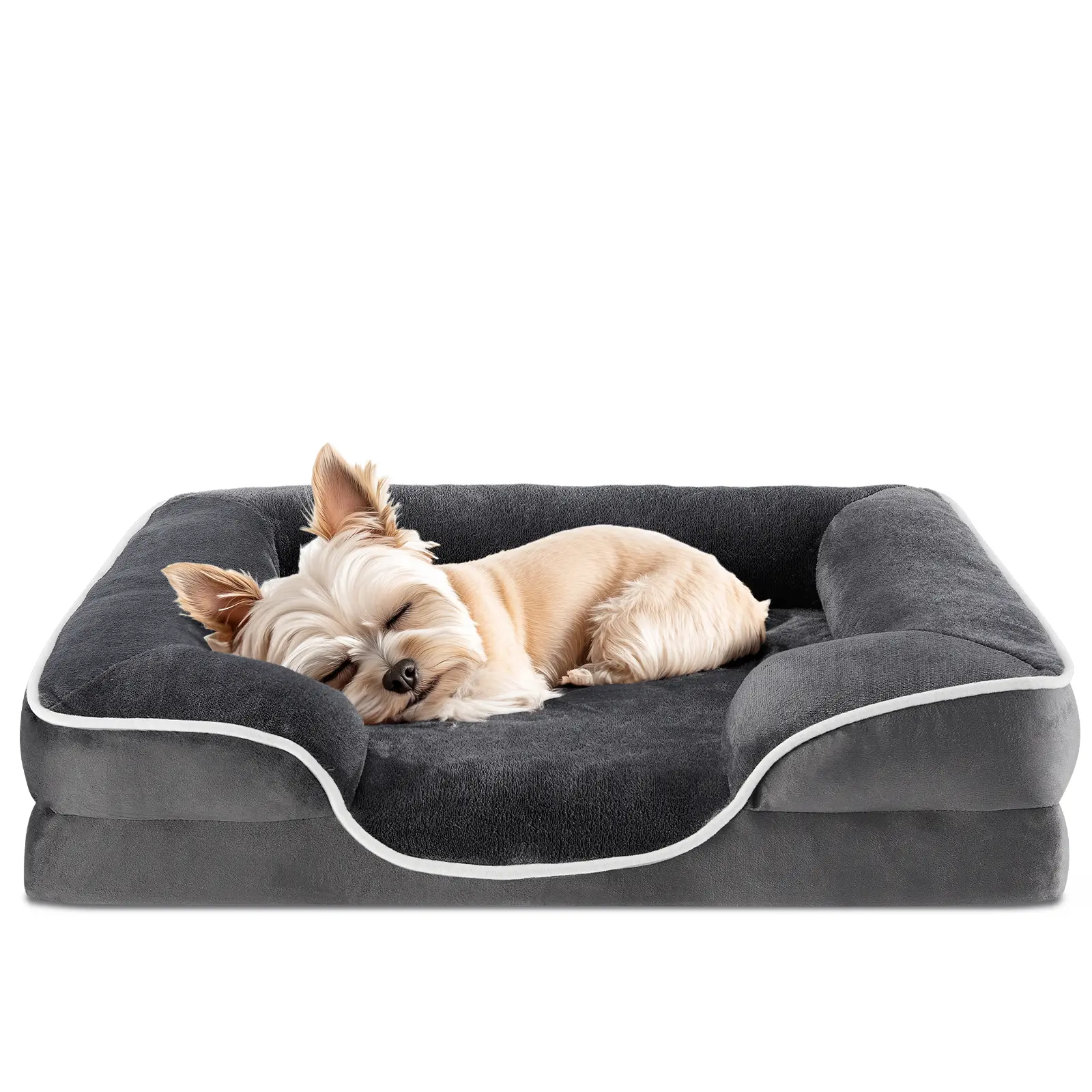 Orthopedic Memory Foam Dog Bed for Large Breeds - Cushioning, Firm Joint Relief Support, Washable Removable Cover, Non-Slip Base, Waterproof Pet Sofa Couch