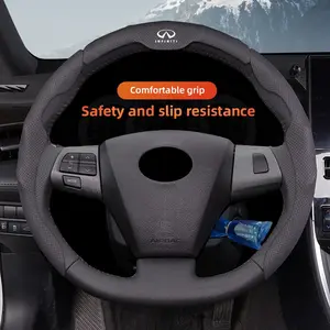 Car Steering Wheel Covers Cover Breathable Steering Covers Fashionable Car Accessories For Infiniti QX50 QX60 Q70L QX70 QX55 Q50 FX35 Q30 G37 JX35 G35 Q60 QX80 QX30 ESQ G25 G37 FX37 FX50 EX35 EX25 EX37