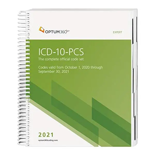 Used ICD-10-PCs Expert 2021 by Optum360, Spiral-Bound Medical Billing Book with Coding Guidelines, Official Code Set, 3.85 lbs, Medical Coding, English Book