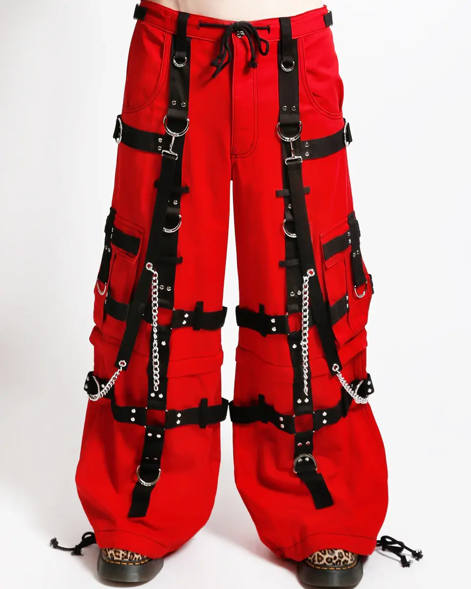 Tripp NYC Zip-Off Harness Dark Street Red/Black Unisex Pant