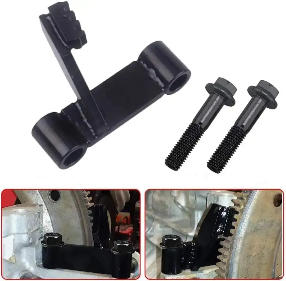 LS Flywheel Locking Tool - Black Oxide Steel Flexplate Locking Holder for GM LS Series RWD Engines, Chevy LS1, LS2, LS3, LSX with Secure Hold