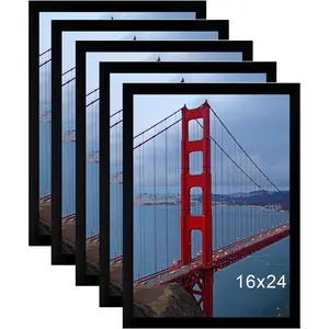 16x24 Picture Frame Wall Hanging Photo Frame, Black, 5 Pack