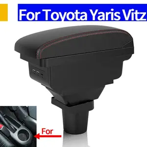 For Ford Focus mk1 Toyota Yaris hybrid Armrest Box For Toyota Yaris Vitz Car Armrest box Central Storage Box with USB Car Console Organizer Car Accessories