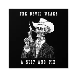 The Devil Wears a Suit and Tie - Bumper/Hard-Hat Sticker