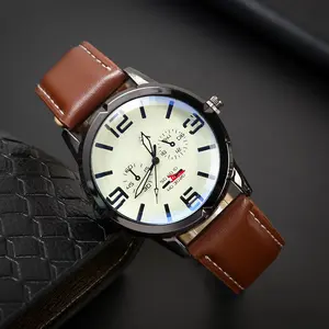 Men's Slim Quartz Watch, Business Casual Leather Strap Watch for Teen Boys & Students, Ultra-Thin Minimalist Fashion Wristwatch