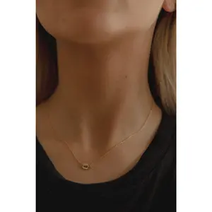 Dainty Football Necklace 18k Gold Dipped