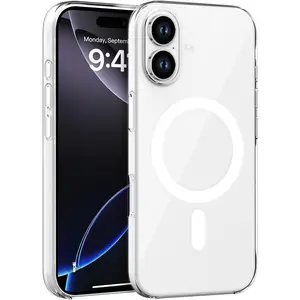iPhone 17 Case Clear, Compatible with Magsafe,Anti-Yellowing,Shockproof Slim Magnetic iPhone Case for iPhone 17, Clear