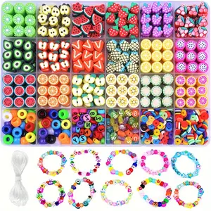 1000pcs Clay Bead Bracelet Making Kit, 24 Fun DIY Jewelry Styles, Perfect for Bracelets, Keychains, Fashion Gifts, Craft Accessories