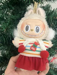 #55 (DOLL NOT INCLUDED)Popmart Labubu Christmas Theme Doll Clothes Gift  Fit for Exciting Macaron Big Into Energy Have a Seat Festive Touch for Doll Enthusiasts
