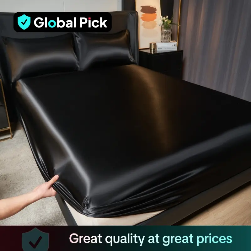 Solid Color Fitted Sheet & Pillowcase Set, 2/3 Counts/set Fitted Sheet & Pillowcase without Filler, Room Accessories Soft Comfortable Bedding Set for