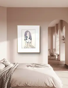 Minimalist Nude Figure Watercolor Oversized Art Print, Modern Figure Drawing, Female Nude Figure Art, Abstract Nude Figure