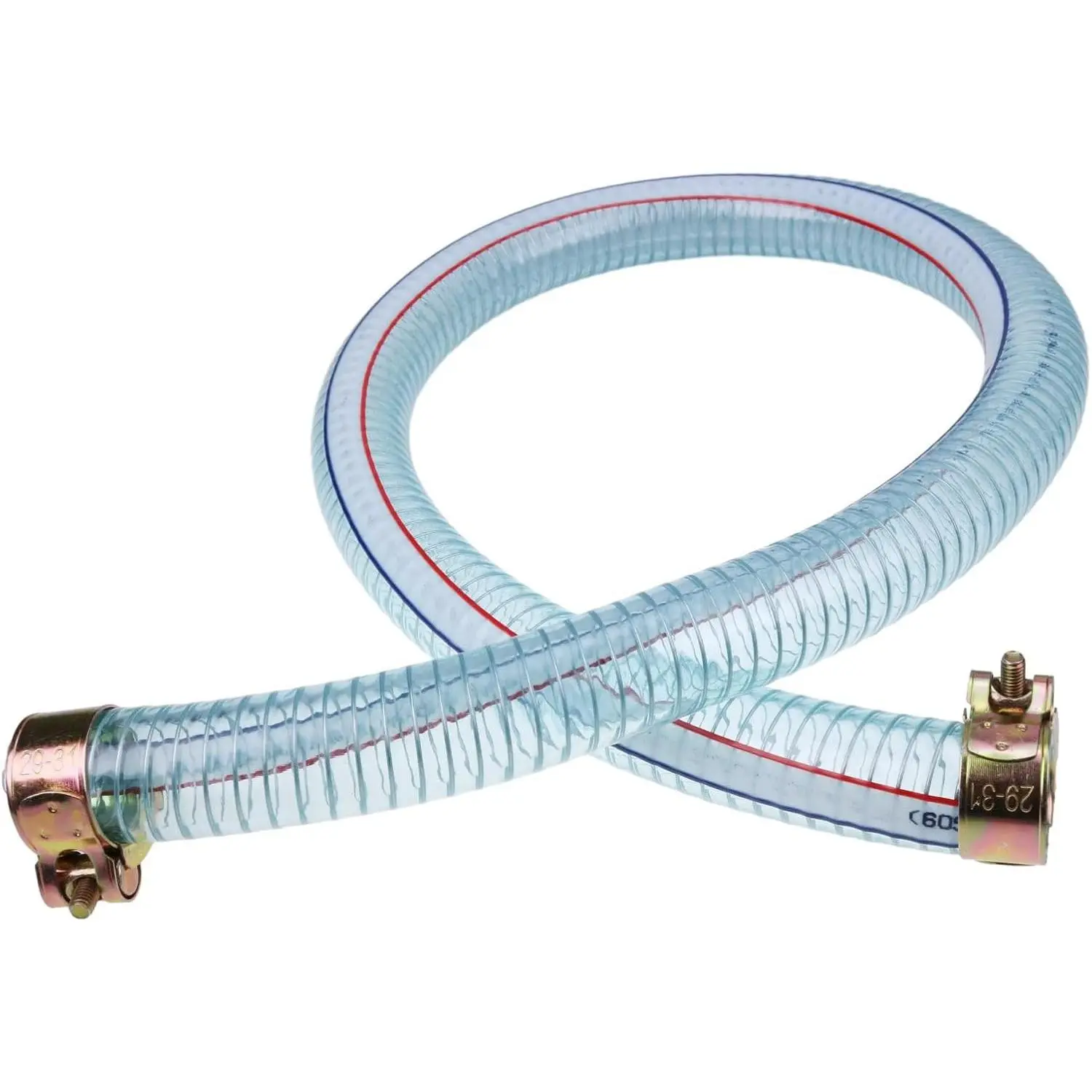 39" Length 1" ID Universal Log Splitter Steel Wire Suction PVC Hose