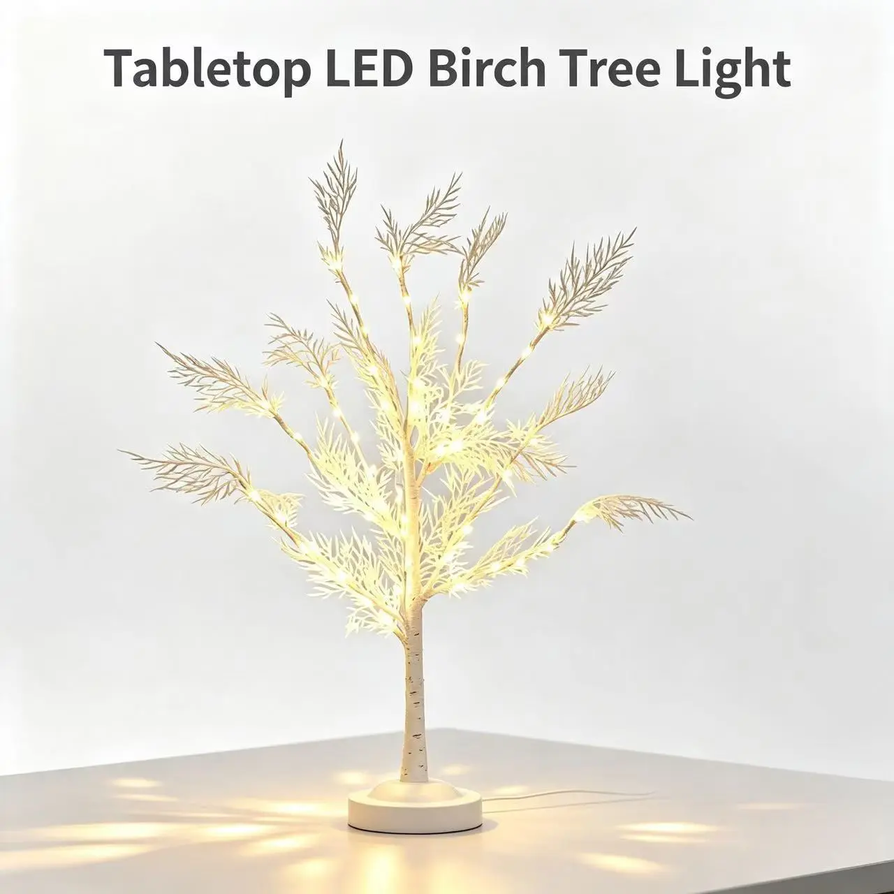 Tabletop LED Birch Coral-Leaf Tree Lamp, USB & Battery Powered, Warm & Multi-Color Fairy Lights, Christmas & Wedding Home Table Decor artificial decorative holiday tacky inside Indoor Campfire Nightlight night Ornament xmas Set Santa