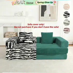 Sofa Cover - Cover Only - Fits Only The Floor Cloud Sofa - Do Not Purchase If You Don't Have This Sofa Of Ours -  Zebra Print Elastic Sofa Slipcover