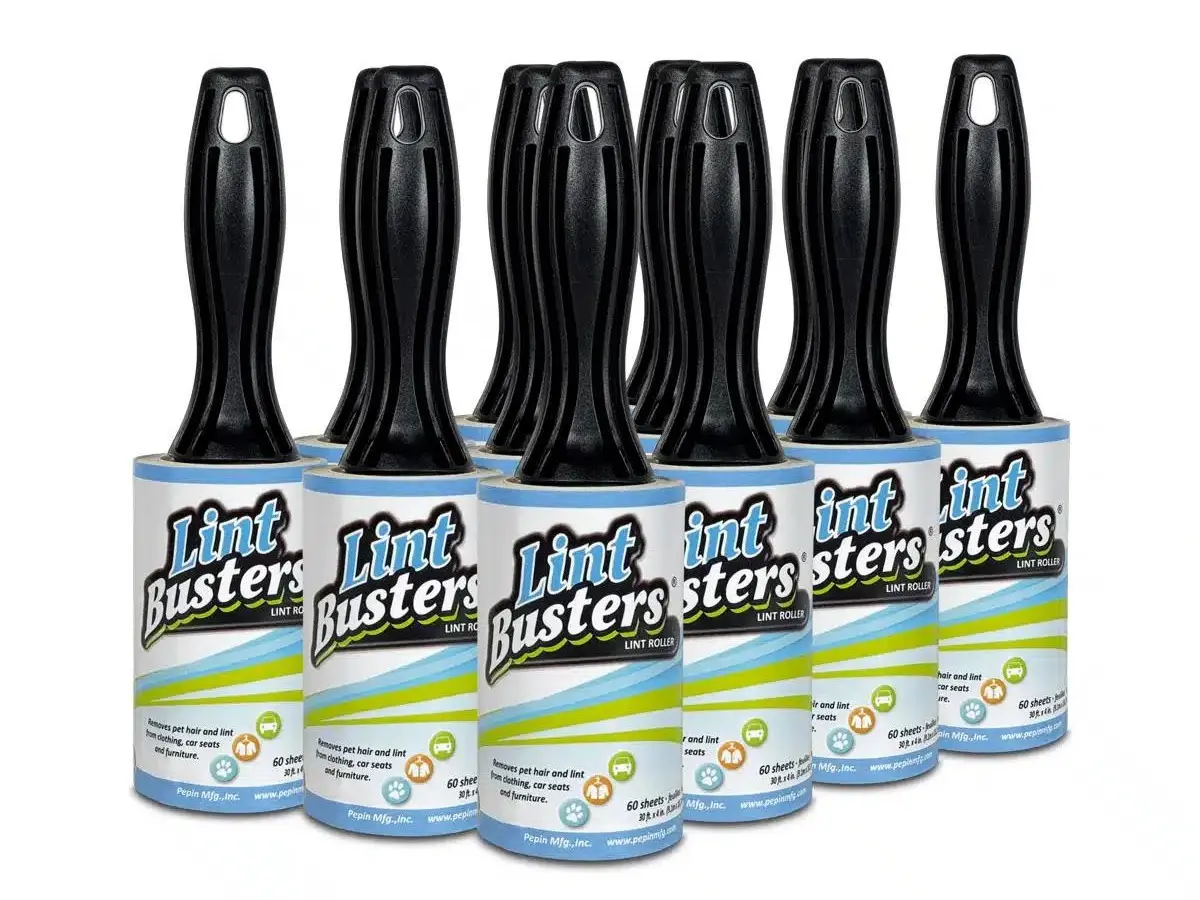 Lint Busters - 12 Rolls with 12 Handles