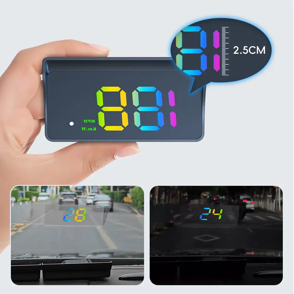 Universal HUD GPS Head-Up Display – Digital Speedometer In MPH (Easy Install)