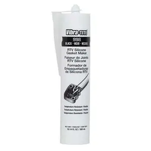 Black RTV Silicone Gasket Maker - Vibra-Tite Model 99830, 300 mL Cartridge, -65 to 500°F Temperature Range, 24 hr Full Cure Time