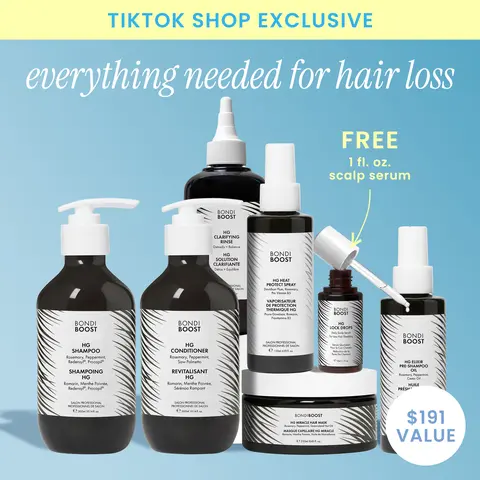 HG Super System, Clean Haircare System for Fuller Thicker Hair, Add Volume, Cleanse, Scalp Care & More, Easy to Use, BondiBoost TikTok Shop Exclusive, FREE Lock Drops, 6 Step Routine, All Hair Types