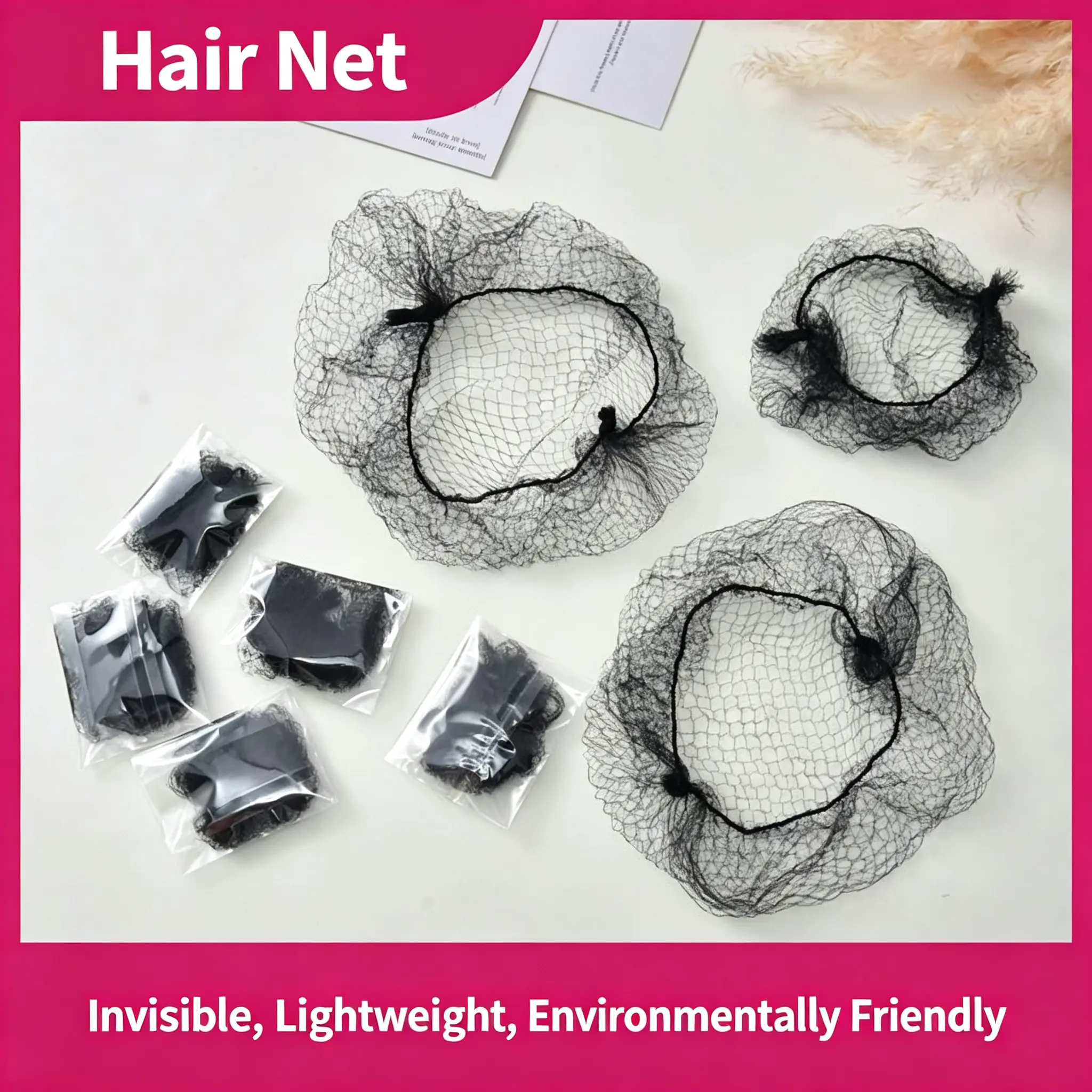 Women's Invisible Nylon Mesh Hair Net, High-Stretch Female Hair Cover for Bun Styling, Wig Fixing