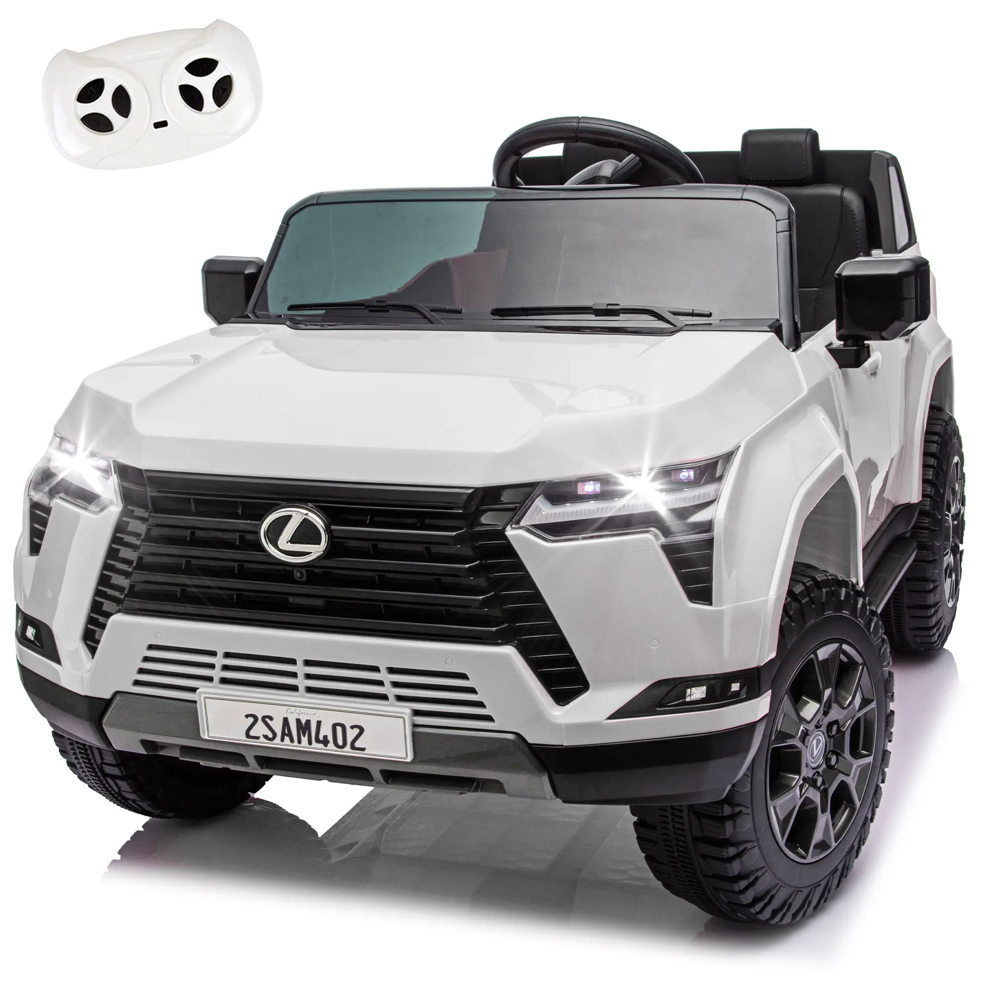 Lexus GX550 24V Kids Ride on Car, 2-Seater Electric Toy Truck with Parent Remote Control, LED Lights & Bluetooth, ASTM Certified, Ideal Gift for Toddlers Age 3-6 Years Old summerwins,summerwins