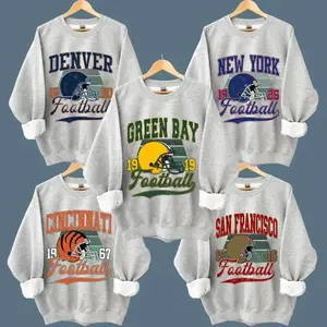 All 32 Teams Vintage Football Fan Sweatshirt Shirt Collection - Ash Grey Edition - Celebrate with Classic Sports Apparel - Show Your Pride for Every Football City Unisex Top - AG