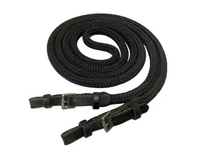 Horse Riding Nylon Rope Reins, 9.5ft Black Equestrian Leisure & Outdoor Recreation Equipment, Horse Riding Reins
