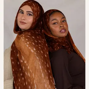 Woman Fashion Watercolor Animal Painting Modal Hijab Scarf