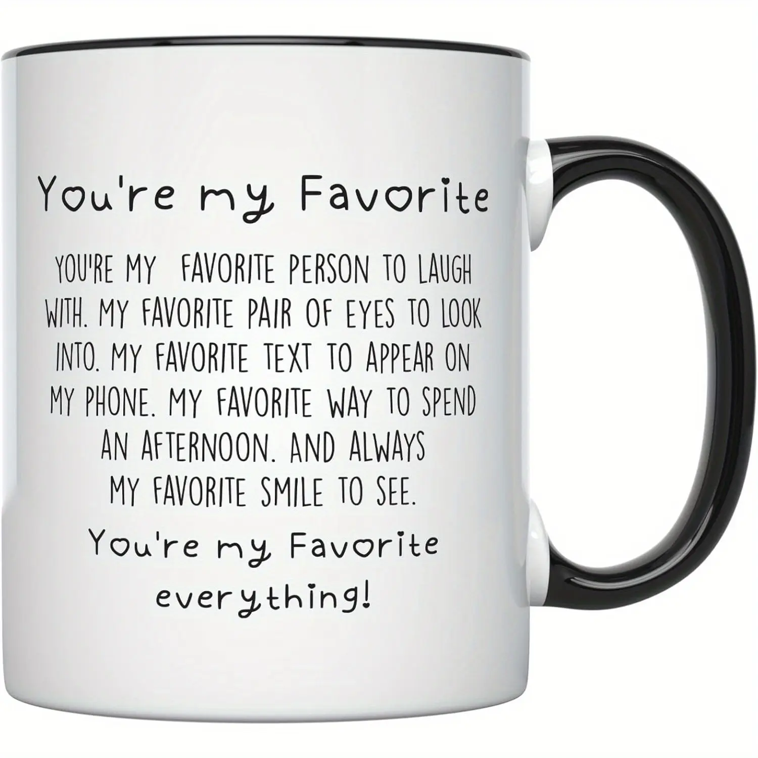 1pc 11oz[I Love You Coffee Mug] I Love You Boyfriend Coffee Mug - Black Handle, Sentimental Gifts for Him Her