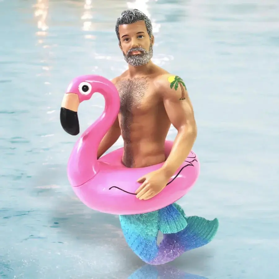 Flaming-oh Merman Ornament