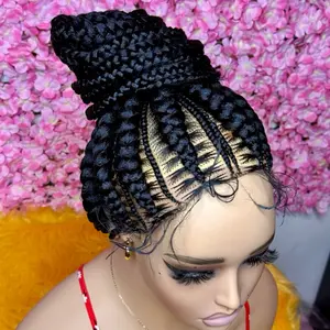 Luxury Braided Wig - Glueless Ponytails Braids for Flawless Look - Neat Lightweight Wig Ready to Ship