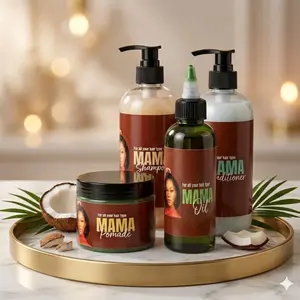 Mama Hair Care Syteme Set - Shampoo, Conditionner, Oi & Pommade for strong, Healthy Hair Body Care Sets Body Beauty Set