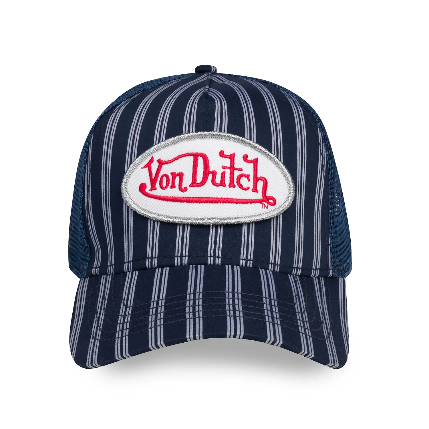 Navy & White Stripe Trucker
