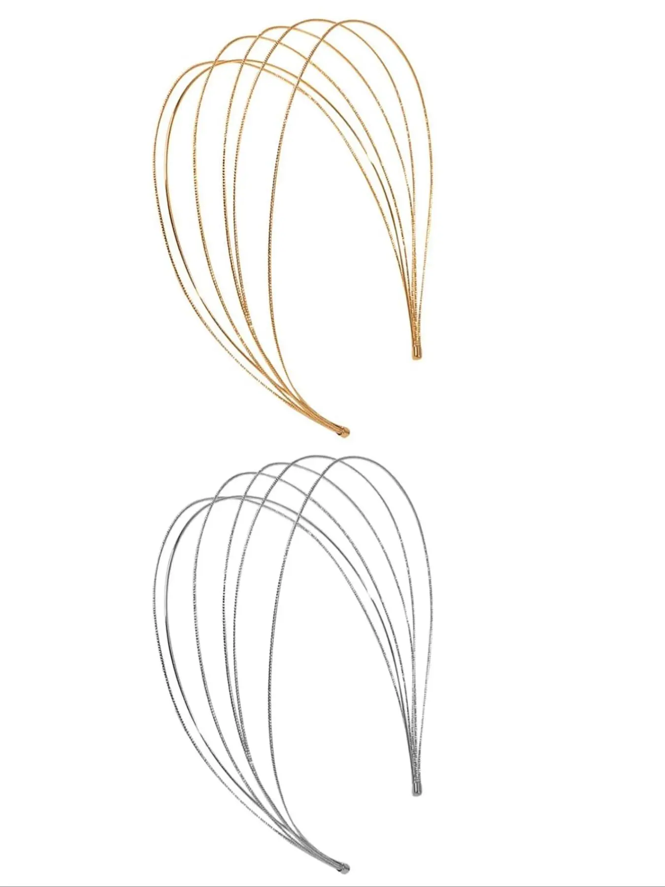 Minimalist Layered Design Metal Hair Hoops, Casual Versatile Hair Accessories for Women & Girls, Minimalist Headwear Suitable for Daily and Casual Party, Adjustable Headband Hairbands