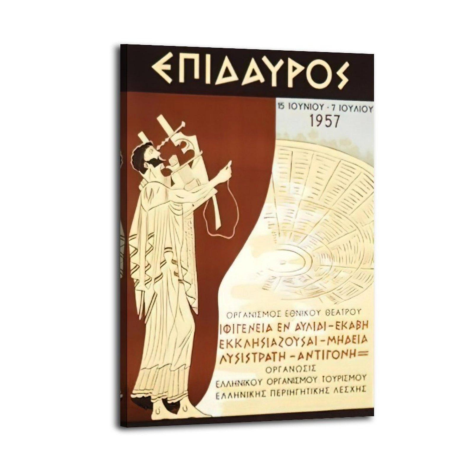 Vintage Greek Tourism Posters Poster Decorative Painting Canvas Wall Art Picture Print Modern Family Bedroom Decor