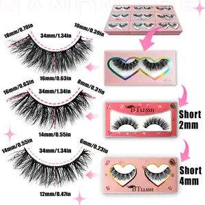 60 Pairs False Eyelashes Russian Strip Lashes D Curl Wispy Natural Look 16mm Curly Faux Mink Lashes Like Eyelash Extension Cat Eye Look Fake Tail Elongated Eyelashes Pack Cosmetic Makeup lash strips