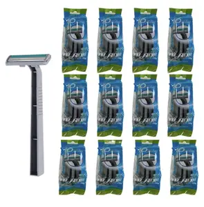 120 Pcs Disposable Razors Bulk Twin Blade Stainless Steel Safety Cap Wrapped for Smooth Shaving Experience
