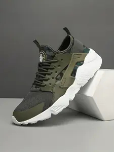 Men's Lightweight Running Shoes, Sporty Fabric Upper, Comfortable Laces for All Seasons, Low-Top Sports Sneakers, Breathable Running Shoes