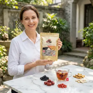 【Flosage】Organic Ginseng Six Treasures Tea&Liver and Kidney Support Herbal Tea -  Hand-picked Herb Tea  with 6 Organic Herbs & Edible Corn Fiber,  Traditional Herbal Kidney Detox Tea for Men & Women, Natural 6 Precious Ingredients Formula,