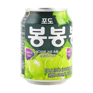 HAITAI Korean Grape Juice Drink with Real Fruit Pulp 238ml - Refreshing Beverage