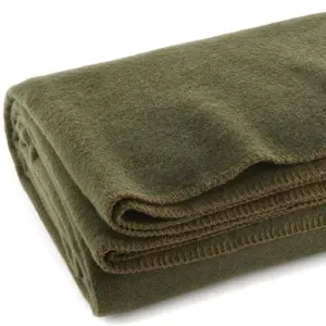 Chill Spot Gear Military-Grade Wool Blanket 80% Wool Fire-Retardant 66"x90" Warm Durable Campfire-Safe for Camping & Outdoor Use