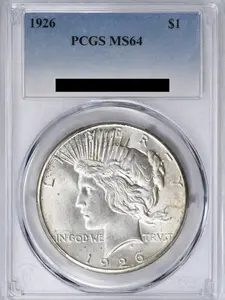 1926 Peace Silver Dollar MS64 PCGS