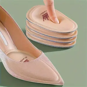 1 pair of comfortable women's high-heeled foot pads, anti slip foot care front foot pads, soft half pads to prevent wear and tear