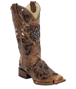 CORRAL LD ANTIQUE SADDLE BLACK SEQUENCE FLEUR DE LIS A2840