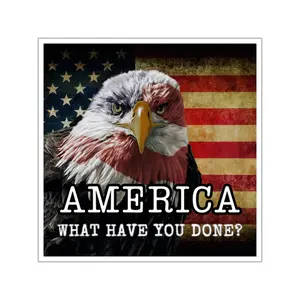 Anti Trump Sticker, America What Have You Done Sticker, Democracy Sticker, Gift for Democrat