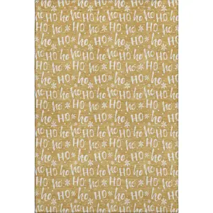Merry & Bright MY22 Gold Rug